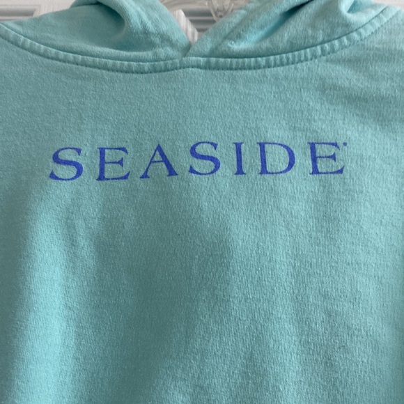 Youth Girl's Hoodie, XL, lovely blue/green color, "SEASIDE!" - Picture 4 of 13